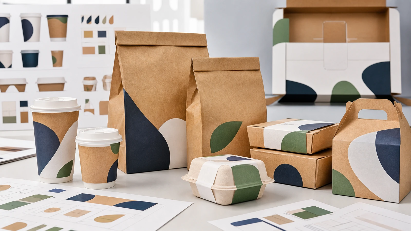 OEM and private label food packaging with custom logo printing branded bags cups boxes and cartons
