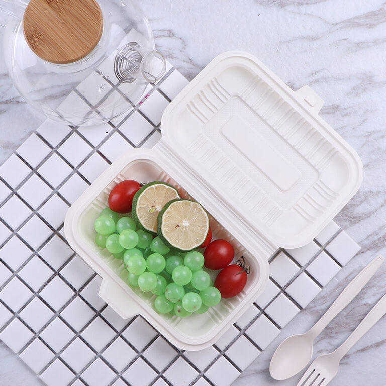 450ML Corn Starch Lunch Box product image showing cornstarch tableware for foodservice packaging