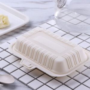 450ML Corn Starch Lunch Box product image showing cornstarch tableware for foodservice packaging