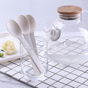 Cornstarch Dessert Spoon product image showing cornstarch tableware for foodservice packaging