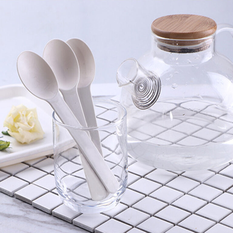 Cornstarch Dessert Spoon product image showing cornstarch tableware for foodservice packaging
