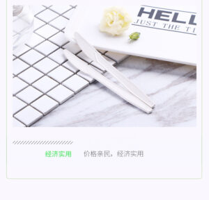 Clear Cornstarch Disposable Knife product image showing cornstarch tableware for foodservice packaging