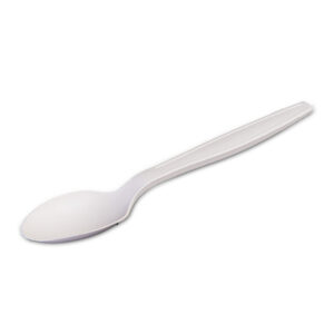 Individually Wrapped Cornstarch Spoon product image showing cornstarch tableware for foodservice packaging
